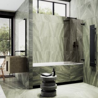 Шторка на ванну MaybahGlass MGV-653-6 70см чёрный